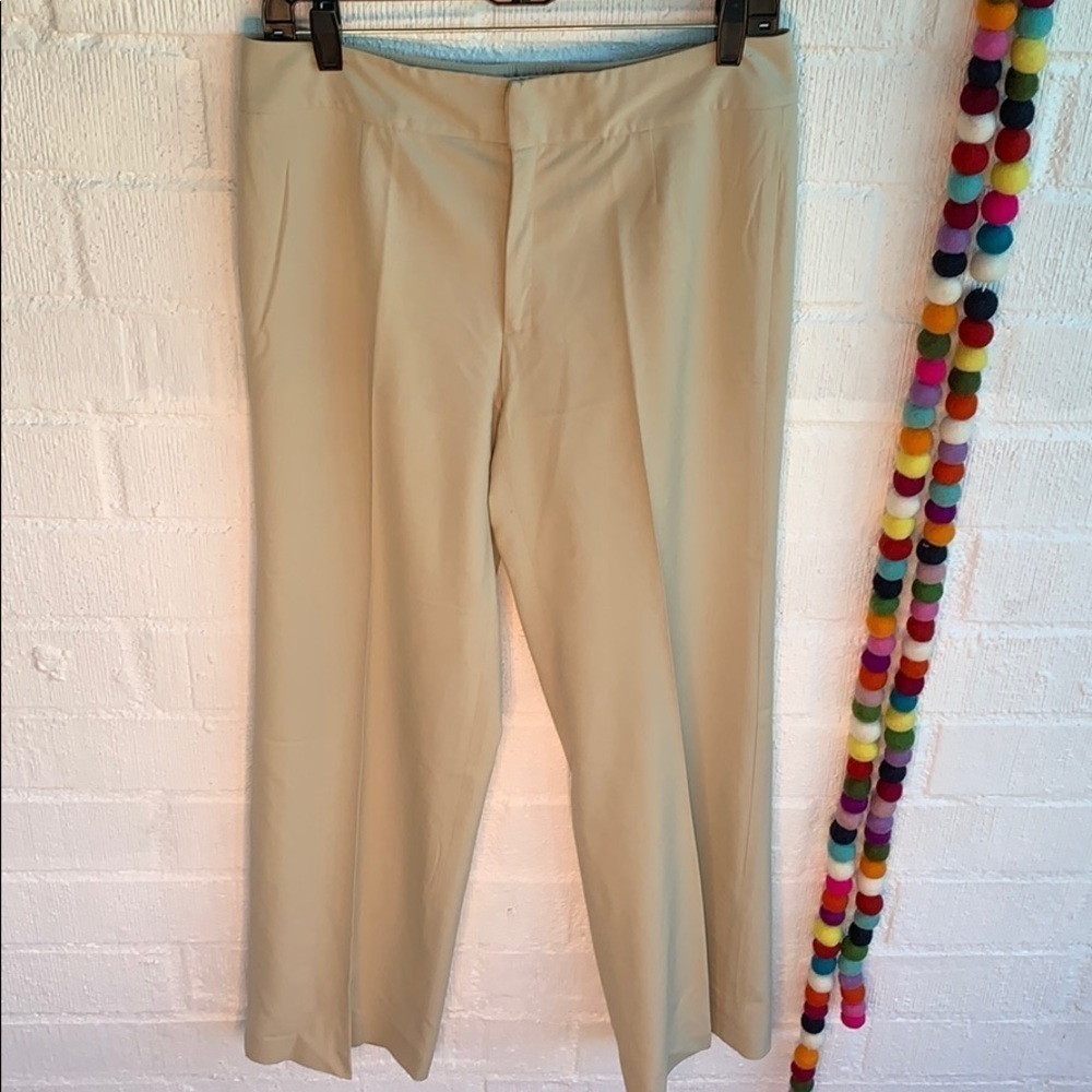 Banana Republic High Waisted Pleated Work Tan Trouser Pants sz 6